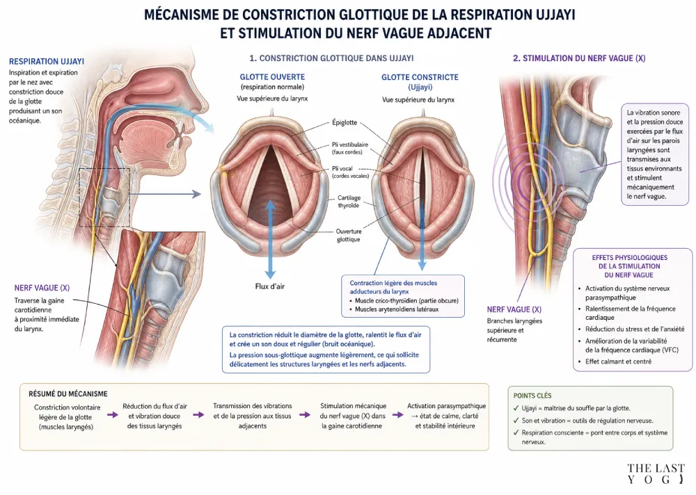Explication respiration Ujjayi et stimulation du nerf vague