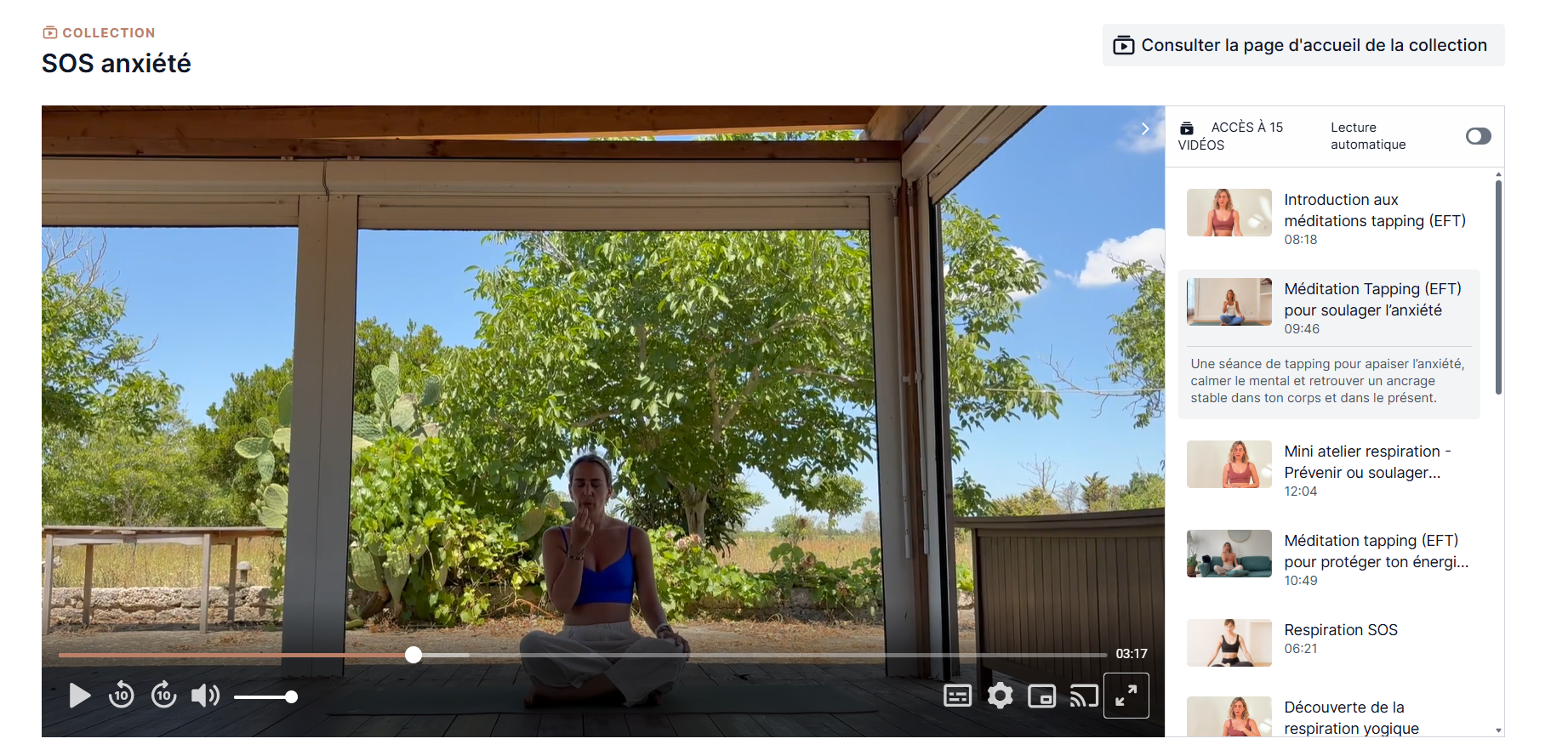 anne julie yoga avis video player